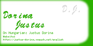 dorina justus business card